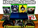 Xbox One 500GB Console Bundle 2 Controllers 7 Games Tested & Working Used. Price: $185.99.