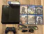 Sony Playstation PS4 Console Bundle CUH-1001A 500GB 9 Games Controller Tested Used. Price: $158.09.