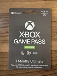 3 Months Xbox Game Pass Ultimate Membership New. Price: $65.00.