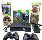 Microsoft Xbox 360 Slim 250GB Console Bundle W/ Games & Controllers - Tested Used. Price: $130.00.