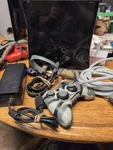 Microsoft Xbox Model 1439 Console Cords Cable Tested Headset Controller Used. Price: $39.99.