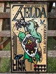 Legend Of Ocarina Time, Zelda, Video Game, Link, Nintendo 64, Wood Art New. Price: $280.00.