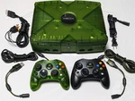 Halo Special Edition Original Microsoft Xbox System Bundled W/ Two Controllers Used. Price: $361.99.