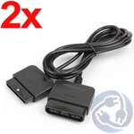 Lot - 2X 6 Ft Controller Cord Extension Cable For Sony Playstation PS2 / PS1 New. Price: $10.19.