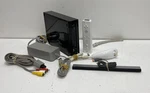 Nintendo Wii Console Black RVL-101 With Remote Nunchuk Sensor Bar & Cables Used. Price: $59.99.