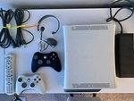 Microsoft Xbox 360 Pro Edition Bundle 60GB White Console, 2 Controllers &headset Open. Price: $275.00.