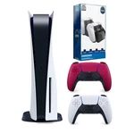 Sony Playstation Disc PS5 With Extra Controller And Charging Dock Bundle New. Price: $739.99.