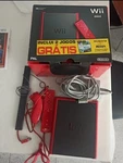 Nintendo Wii Mini 8GB Black/red Video Game Console Cable Used. Price: $100.00.