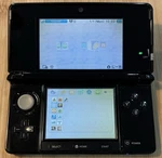 Nintendo 3DS Handheld System - Black With Charger, Stylus 32GB/SD Card Used. Price: $160.00.