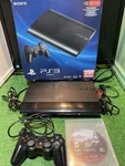 Sony Playstation PS3 Super Slim Game Console CECH-4001B Controller Cables Box Used. Price: $157.49.