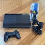 Sony Playstation PS3 Super Slim Console Bundle CECH-4002A Controller & 5 Games Used. Price: $128.93.
