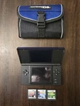 Nintendo Ds Lite Video System (black & Cobalt) W/ 3 And Accessories Used. Price: $145.88.