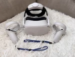 Meta Quest 2 Vr Headset With Upgraded And Straps. Used. Price: $150.00.