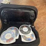 Sony Psp 3001 Black System W/ Case, Games & Movie - No Battery, Tested Used. Price: $99.99.