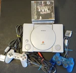 Sony Playstation PS1 SCPH-9001 Console Bundle 2 Controllers Games Res Evil Nem Used. Price: $179.95.