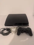 Sony Playstation 3 Slim 2001-B Console, Dualshock Oem, Charger/power Cables Used. Price: $129.99.