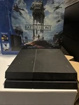 Sony Playstation 4 Star Wars Battlefront Bundle 500GB Jet Black Console Working Used. Price: $100.00.