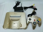 Nintendo Gold Console Controller Set Region Free N64 Tested Good. Price: $169.99.