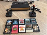 Atari 2600 Woodgrain Console System Bundle 10 Games All Oem Cords, Controllers Used. Price: $89.98.