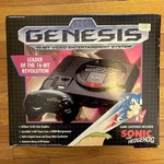 1989 Sega Genesis 16-BIT Home Console Controller, Power Adapter, Original Box Used. Price: $180.00.