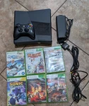 Microsoft Xbox 360 Model 1439 Console Bundle With Controller & 5 Games Used. Price: $120.00.