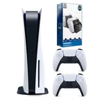 Sony Playstation 5 Disc Version With Extra Controller, Charging Bundle New. Price: $739.99.