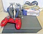 Sony PS4 CUH-7115B Pro Console W/ Cords, 3 Controllers,games And More Used. Price: $199.99.