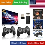 Retro Game Console, Wireless Built-in 9 Emulators, 4K Hdm... New. Price: $80.09.