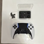 Sony Dualsense Wireless Controller Bundle With Thumb Grips, Trigger Attachments Used. Price: $110.00.