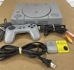Sony Playstation Gray Game Console,controller 2 Mem Cards Power,video Read Disc Used. Price: $89.99.