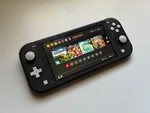 Nintendo Switch Lite Gray Handheld With Mario Kart Cartridge Used. Price: $150.00.