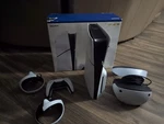 Sony PS5 Blu-ray Edition Console + PS2 Vr Set & Controllers Open. Price: $500.00.