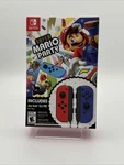 Super Mario Party + Red Blue Joy Con Bundle Nintendo Switch Brand New Sealed. Price: $95.00.