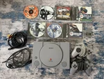 Sony Playstation PS1 Console Bundle Tested & Working SCPH-5501 8 Games Cleaned Used. Price: $99.99.