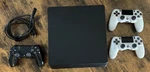 Sony Playstation 4 Slim 1TB Console Cuh 2215B Tested, With 3 Controllers Used. Price: $170.00.