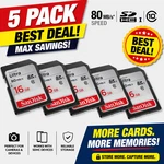 Sandisk Ultra 16GB Card 80MB/S Sdhc Class 10 Camera Nintendo 2DS 3DS (5-PACK) New. Price: $27.49.