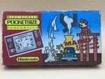 Nintendo Game & Watch Pocketsize Mario's Cement Factory Mint Box Used. Price: $385.00.