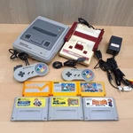 Nintendo Japanese Original Famicom Super Console Set With 6 Games Cables Used. Price: $119.99.