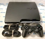 Sony Playstation PS3 Slim Console With Controller & Cords Tested Working! Used. Price: $129.99.