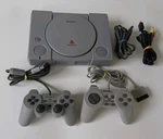 Sony Playstation PS1 SCPH-7501 Console Bundle W/ 2 Controllers Power & Av Cable Used. Price: $69.95.