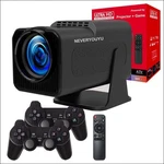 Neveryouyu Ultra Hd Portable Projector + 2 Controllers (36,000 Games) Wifi Used. Price: $79.99.
