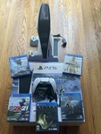Sony Playstation Disc Edition PS5 825GB White Console With Games In Box Used. Price: $449.00.