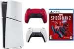 Sony PS5 Digital Edition Console Bundle + Spider-man 2 & Volcanic Red Dualsense New. Price: $639.99.