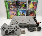 Sony Playstation Bundle SCPH-9001 + 2 Controllers 6 Games Mem Card* Tested Used. Price: $119.99.