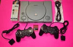 Sony Playstation PS1 Original Console System Bundle - 2 Controllers Game. Used. Price: $95.00.