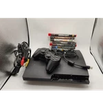 Sony Playstation PS3 Slim Bundle W/ Controller, Cords/cables & 7 Games Used. Price: $130.00.
