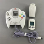 Sega Dreamcast Controller HKT-7700 White Vmu Memory Card & Rumble Pack Tested Used. Price: $65.00.