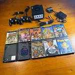 Nintendo Gamecube Black Console Bundle, 2 Controllers, 9 Games: Mario Strikers.. Used. Price: $185.51.