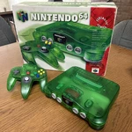 Nintendo 64 Funtastic Jungle Green System Console Complete Cib W/expansion Pak Open. Price: $620.00.