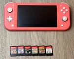 Nintendo Switch Lite 32GB Console Lot 6 Games -pink Used. Price: $149.98.
